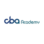 a blue and white logo